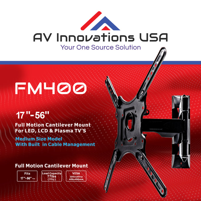 Full Motion Cantilever TV Mount - 17" to 56" - FM400