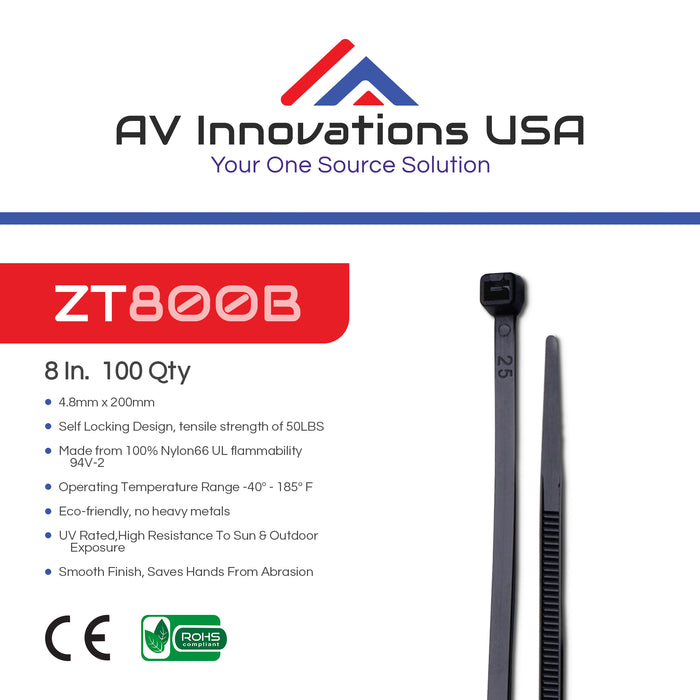 8" and 14" Self-Locking Zip Ties