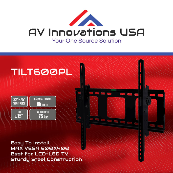 Flat Panel Wall Mount with Level - 32" to 70" - TILT600PL